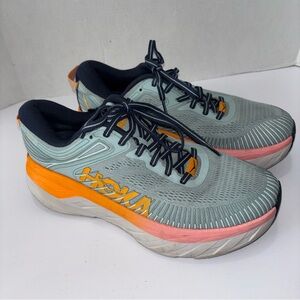 Hoka One One Bondi 7 Athletic Sneakers W Size 8.5 Blue Haze Running Jogging